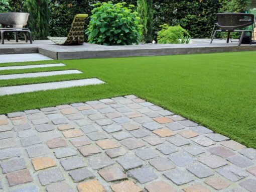 Modern,Garden,Design,And,Terrace,Construction,With,A,Material,Mix
